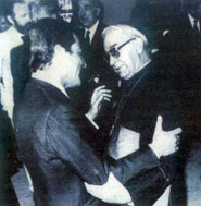 Adolfo Suárez y el Cardenal Tarancón